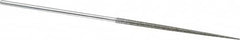 Strauss - 5-1/2" OAL Coarse Round Needle Diamond File - 1/8" Wide x 1/8" Thick, 2-3/4 LOC, 181 Grit - Caliber Tooling