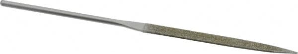 Strauss - 5-1/2" OAL Coarse Knife Needle Diamond File - 13/64" Wide x 1/16" Thick, 2-3/4 LOC, 181 Grit - Caliber Tooling