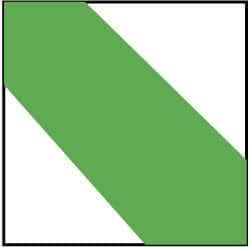 NMC - Green & White Striped Vinyl Tape - 2" Wide x 108' Long x 0.002" Thick, General Traffic - Caliber Tooling