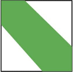 NMC - Green & White Striped Vinyl Tape - 3" Wide x 108' Long x 0.002" Thick, General Traffic - Caliber Tooling