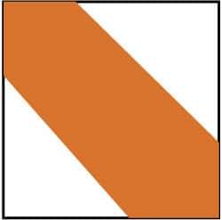 NMC - Orange & White Striped Vinyl Tape - 2" Wide x 108' Long x 0.002" Thick, General Traffic - Caliber Tooling