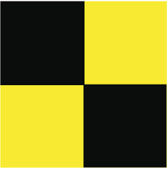 NMC - Black & Yellow Checkered Vinyl Tape - 2" Wide x 54' Long x 0.002" Thick, General Traffic - Caliber Tooling