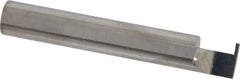 Accupro - 0.04" Groove Width, 3/8" Min Hole Diam, 3/8" Max Hole Depth, Retaining Ring Grooving Tool - 0.11" Projection, 2-1/8" Shank Length, 2-1/2" OAL, Solid Carbide, Bright Finish - Exact Industrial Supply