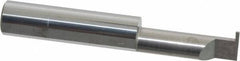 Accupro - 0.04" Groove Width, 3/8" Min Hole Diam, 1" Max Hole Depth, Retaining Ring Grooving Tool - 0.11" Projection, 1-1/5" Shank Length, 2-1/2" OAL, Solid Carbide, Bright Finish - Exact Industrial Supply