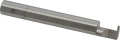 Accupro - 0.0385" Groove Width, 0.312" Min Hole Diam, 3/8" Max Hole Depth, Full Radius Grooving Tool - 0.11" Projection, 2-1/8" Shank Length, 2-1/2" OAL, 0.0193" Radius, Solid Carbide, Bright Finish - Exact Industrial Supply