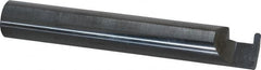 Accupro - 0.063" Groove Width, 3/8" Min Hole Diam, 1/4" Max Hole Depth, Full Radius Grooving Tool - 0.11" Projection, 2-1/4" Shank Length, 2-1/2" OAL, 0.0315" Radius, Solid Carbide, Bright Finish - Exact Industrial Supply