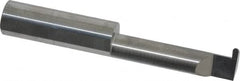 Accupro - 0.063" Groove Width, 3/8" Min Hole Diam, 1-1/4" Max Hole Depth, Full Radius Grooving Tool - 0.11" Projection, 1-1/4" Shank Length, 2-1/2" OAL, 0.0315" Radius, Solid Carbide, Bright Finish - Exact Industrial Supply