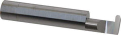 Accupro - 0.126" Groove Width, 1/2" Min Hole Diam, 3/4" Max Hole Depth, Full Radius Grooving Tool - 0.16" Projection, 2-1/4" Shank Length, 3" OAL, 0.063" Radius, Solid Carbide, Bright Finish - Exact Industrial Supply