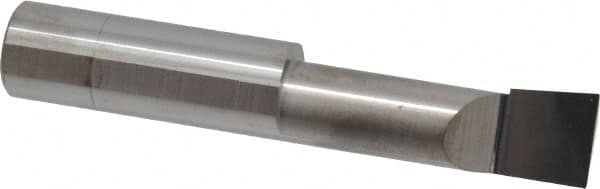 Accupro - 0.49" Min Bore Diam, 1-1/2" Max Bore Depth, 1/2 Shank Diam, Boring Bar - Right Hand Cut, Solid Carbide, Bright Finish - Exact Industrial Supply