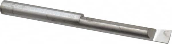 Accupro - 0.49" Min Bore Diam, 3" Max Bore Depth, 1/2 Shank Diam, Boring Bar - Right Hand Cut, Solid Carbide, Bright Finish - Exact Industrial Supply