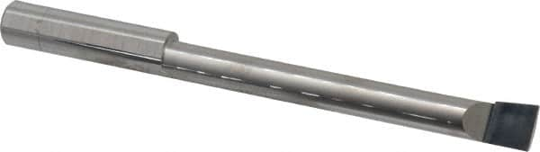 Accupro - 0.49" Min Bore Diam, 4" Max Bore Depth, 1/2 Shank Diam, Boring Bar - Right Hand Cut, Solid Carbide, Bright Finish - Exact Industrial Supply