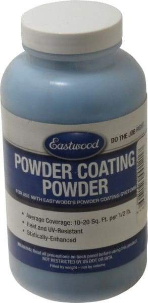 Made in USA - 8 oz Dark Blue (Ford) Paint Powder Coating - Polyurethane, 10 Sq Ft Coverage - Caliber Tooling