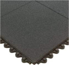 Wearwell - 3' Long x 3' Wide x 5/8" Thick, Anti-Fatigue Modular Matting Tiles - Male & Female, 4 Interlocking Sides, Black, For Dry & Wet Areas, Series 574 - Caliber Tooling