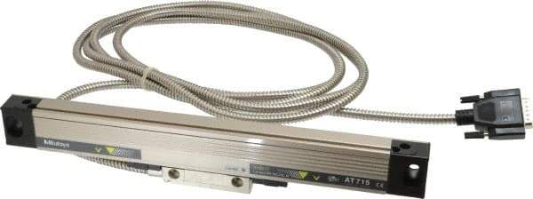 Mitutoyo - 6" Max Measuring Range, 1 µm Resolution, 13" Scale Length, Electromagnetic DRO Linear Scale - 5 µm Accuracy, IP67, 3,500' Cable Length, 0 to 45°C, Series AT715 - Caliber Tooling