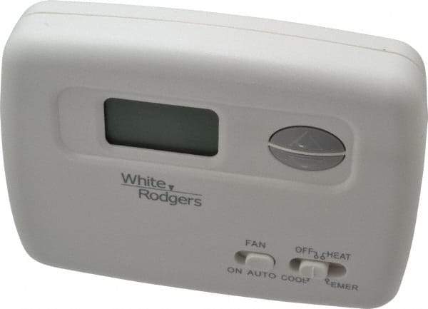 White-Rodgers - 45 to 99°F, 2 Heat, 1 Cool, Economy Digital Heat Pump Thermostat (Hardwired with Battery Back-Up) - 20 to 30 Volts, Electronic Switching Switch - Caliber Tooling