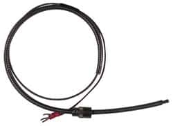 Thermo Electric - 32 to 900°F, J Universal Temp, Thermocouple Probe - 5 Ft. Cable Length, Stripped Ends with Spade Lugs, 1/4 Inch Probe Sheath Length, 1 Sec Response Time - Caliber Tooling