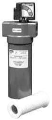 Parker - 1/2" Port, 8.8" High x 3.11" Wide, FRL Filter with Aluminum Bowl & Manual Drain - 25 SCFM, 500 Max psi, 175°F Max - Caliber Tooling