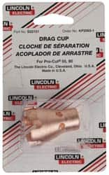 Lincoln Electric - Plasma Cutter Cutting Tips, Electrodes, Shield Cups, Nozzles & Accessories; Type: Drag Cup; Drag Cup ; Accessory Type: Drag Cup ; For Use With: Pro-Cut 55 Plasma Cutter - Exact Industrial Supply