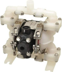 SandPIPER - 1/4" NPT, Nonmetallic, Air Operated Diaphragm Pump - Santoprene Diaphragm, Kynar Housing - Caliber Tooling