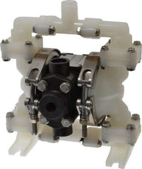 SandPIPER - 1/4" NPT, Nonmetallic, Air Operated Diaphragm Pump - PTFE Diaphragm, Kynar Housing - Caliber Tooling