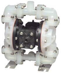 SandPIPER - 1/2" NPT, Nonmetallic, Air Operated Diaphragm Pump - PTFE Diaphragm, Polypropylene Housing - Caliber Tooling