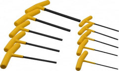 Bondhus - 10 Piece T-Handle Hex Key Set - Hex Range 3/32 to 3/8", Protanium High Torque Steel - Caliber Tooling