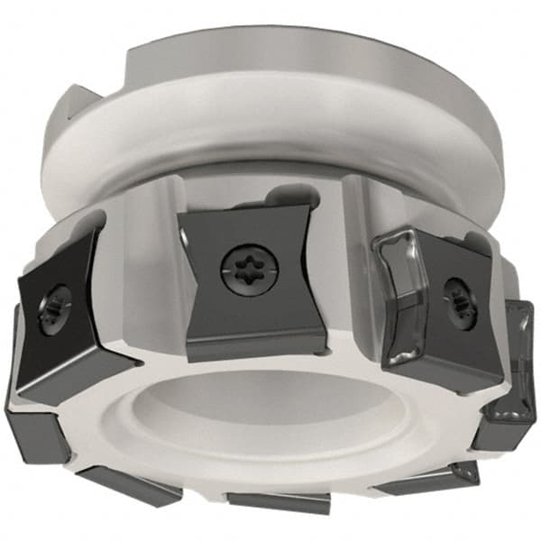 Iscar - 9 Inserts, 3" Cut Diam, 1" Arbor Diam, 0.551" Max Depth of Cut, Indexable Square-Shoulder Face Mill - 0/90° Lead Angle, 2" High, LN.. 1506 Insert Compatibility, Series TangMill - Caliber Tooling