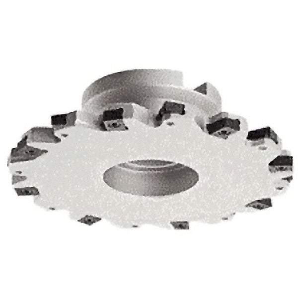 Iscar - Shell Mount B Connection, 63/64" Depth of Cut, 100mm Cutter Diam, 1-1/16" Hole Diam, 10 Tooth Indexable Slotting Cutter - FDN-LN12 Toolholder, LNET Insert - Caliber Tooling