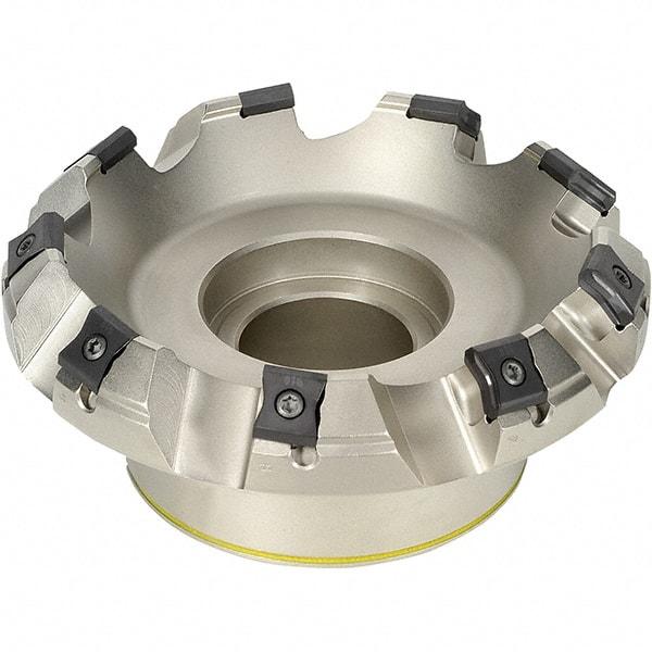 Iscar - 100mm Cut Diam, 25.4mm Arbor Hole, 7.5mm Max Depth of Cut, 45° Indexable Chamfer & Angle Face Mill - 7 Inserts, LN.. 1506.. Insert, Right Hand Cut, 7 Flutes, Series TangMill - Caliber Tooling