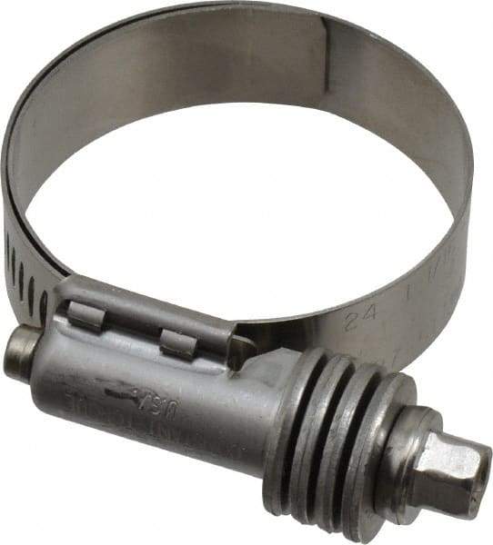 IDEAL TRIDON - Stainless Steel Auto-Adjustable Worm Drive Clamp - 1/2" Wide x 1/2" Thick, 1-1/16" Hose, 1-1/16 to 2" Diam - Caliber Tooling