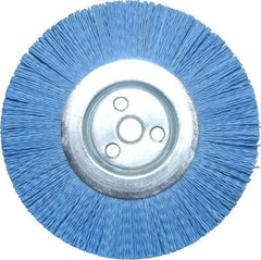 Dico - 6" OD, 5/8" Arbor Hole, Crimped Nylon Wheel Brush - 3/8" Face Width - Caliber Tooling