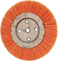 Dico - 8" OD, 5/8" Arbor Hole, Crimped Nylon Wheel Brush - 3/8" Face Width - Caliber Tooling