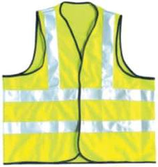 OccuNomix - Size 2XL High Visibility Yellow Solid General Purpose Vest - 48 to 50" Chest, ANSI 107-2015, Hook & Loop Closure, Polyester - Caliber Tooling