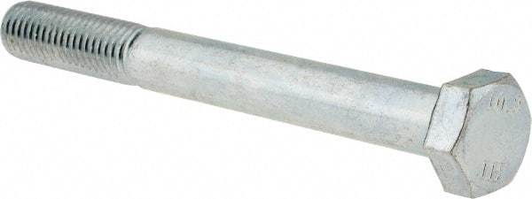 Value Collection - M12x1.75mm Metric Coarse, 110mm Length Under Head Hex Head Cap Screw - Partially Threaded, Grade 10.9 Alloy Steel, Zinc-Plated Finish, 19mm Hex - Caliber Tooling