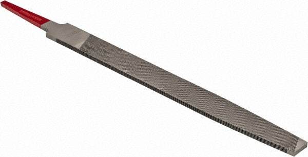 Simonds File - 6" Long, Smooth Cut, Flat American-Pattern File - Double Cut, Tang - Caliber Tooling