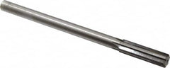 Made in USA - 0.662" Carbide-Tipped 6 Flute Chucking Reamer - Straight Flute, 9/16" Straight Shank, 2-1/4" Flute Length, 9" OAL - Caliber Tooling