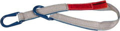 Lift-All - 6' Long x 4" Wide, 6,400 Lb Vertical Capacity, 1 Ply, Nylon Web Sling - 5,000 Lb Choker Capacity, Gray - Caliber Tooling