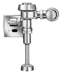 Sloan Valve Co. - 3/4" Spud Coupling, 3/4" Pipe, Urinal Automatic Flush Valve - Handle Opening, 1 Gal per Flush, Metal Cover, Powered by Electrical Line with 24 Volt Step Down Transformer - Caliber Tooling