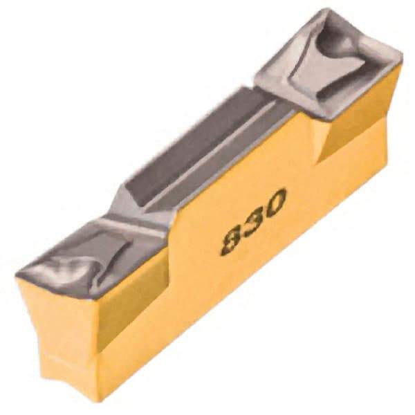 Iscar - 6004HFPR Grade IC5010, 6mm Cutting Width Carbide Grooving Insert - 3mm Max Depth of Cut, Right Hand, 0.4mm Corner Radius, TiCN/Al2O3/TiN Finish - Caliber Tooling