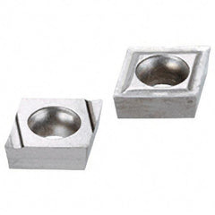 Iscar - CCMT2-0 Grade IC20N Carbide Turning Insert - Uncoated, 80° Diamond, 1/4" Inscr Circle, 3/32" Thick, 0.0079" Corner Radius - Caliber Tooling