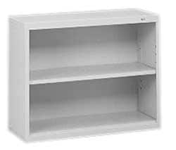 Tennsco - 2 Shelf, 28" High x 34-1/2" Wide Bookcase - 13-1/2" Deep, Steel, Putty - Caliber Tooling