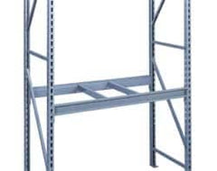 Tennsco - 10,000 Lb Capacity Bulk Storage Welded Rack End - 1-3/4" Wide x 72" High x 24" Deep x 1-3/4" Thick, Medium Gray - Caliber Tooling