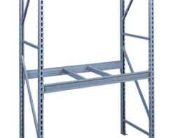 Tennsco - 10,000 Lb Capacity Bulk Storage Welded Rack End - 1-3/4" Wide x 120" High x 36" Deep x 1-3/4" Thick, Medium Gray - Caliber Tooling