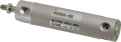 SMC PNEUMATICS - 3/4" Bore Double Acting Air Cylinder - 1/8 Port, 1/4-28 Rod Thread, 140 Max psi, 40 to 140°F - Caliber Tooling