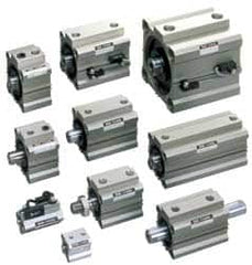 SMC PNEUMATICS - 1" Stroke x 4" Bore Double Acting Air Cylinder - 3/8 Port, 3/4-16 Rod Thread, 145 Max psi, 15 to 160°F - Caliber Tooling