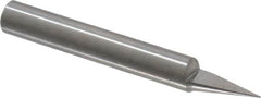 Onsrud - 30° Incl Angle, 1/4" Shank Diam, 2" OAL, 0.02" Cut Diam, Conical Engraving Cutter - 1/2" LOC, 0.02" Tip Diam, 1 Flute, Right Hand Cut, Solid Carbide, Uncoated - Caliber Tooling