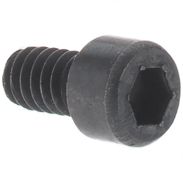 Made in USA - #2-56 UNC Hex Socket Drive, Socket Cap Screw - Alloy Steel, Black Oxide Finish, Partially Threaded, 7/8" Length Under Head - Caliber Tooling