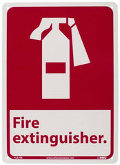 NMC - Fire Extinguisher, Plastic Fire Sign - 10" Wide x 14" High - Caliber Tooling