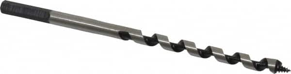 Irwin - 3/8", 5/16" Diam Straight Shank, 7-1/2" Overall Length with 4-1/2" Twist, Solid Center Auger Bit - Caliber Tooling