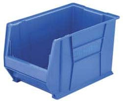 Akro-Mils - 200 Lb. Load Capacity, 20" Deep, Blue Polymer Hopper Stacking Bin - 8" High x 12-3/8" Wide x 20" Long - Caliber Tooling